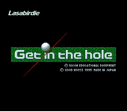 Get in the Hole (Japan) Title Screen